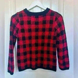 Buffalo Plaid Sweater, Size 14 (girls)